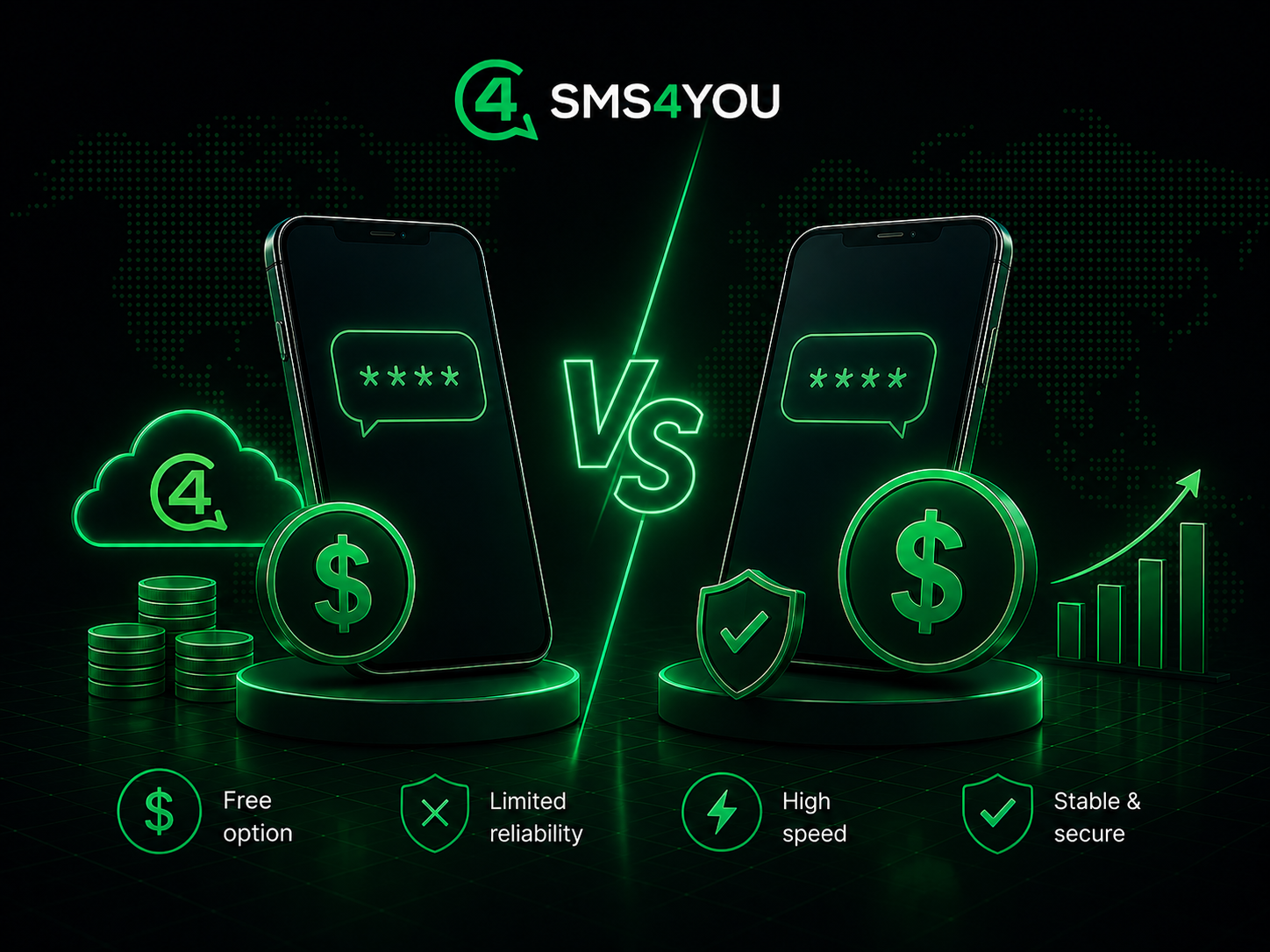 Free vs paid SMS services: what to choose for accepting confirmation codes